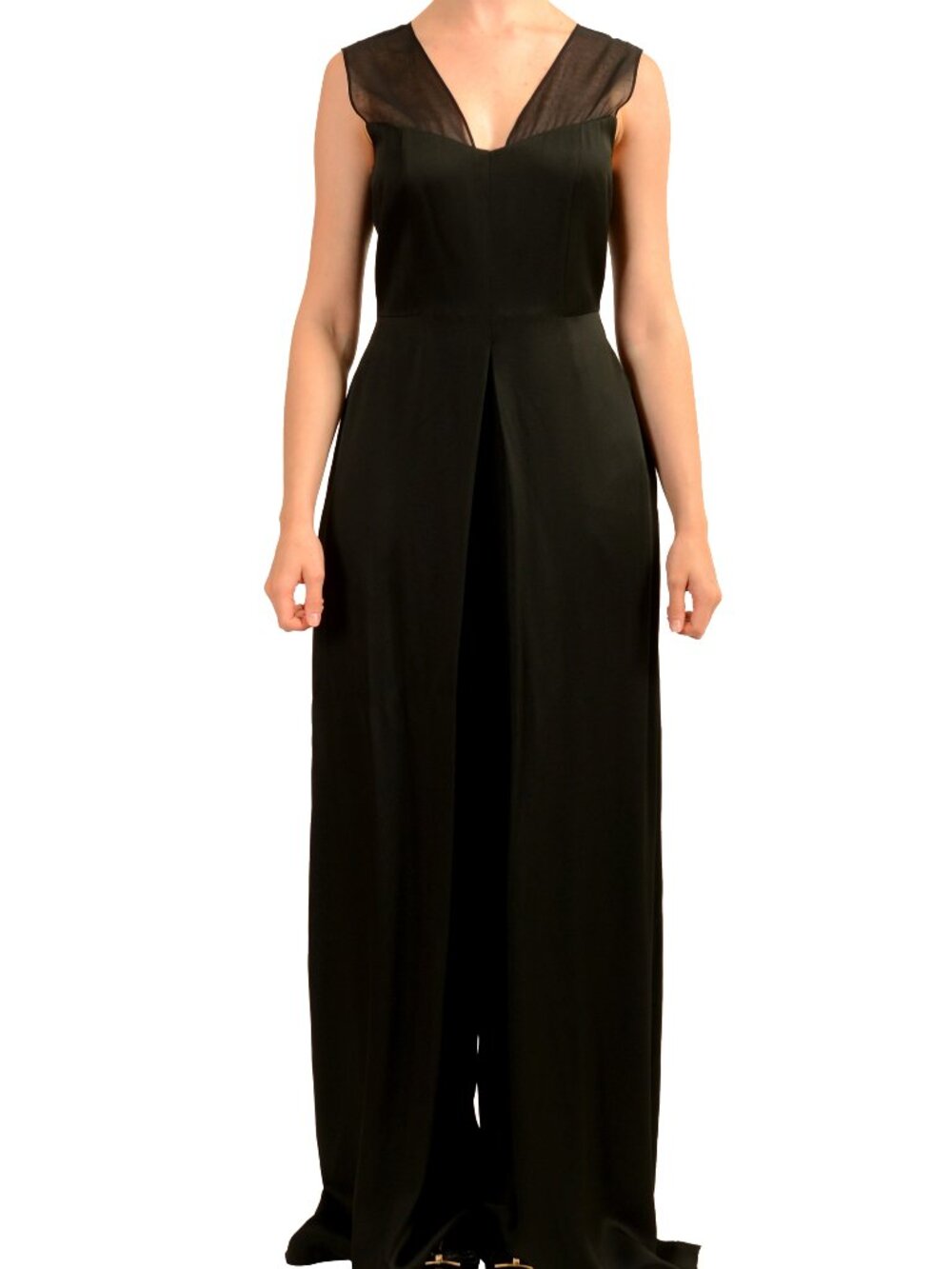 Hugo Boss Women's "Dozera" Black Sleeveless Wide Leg Romper Jumpsuit US 0 IT 36